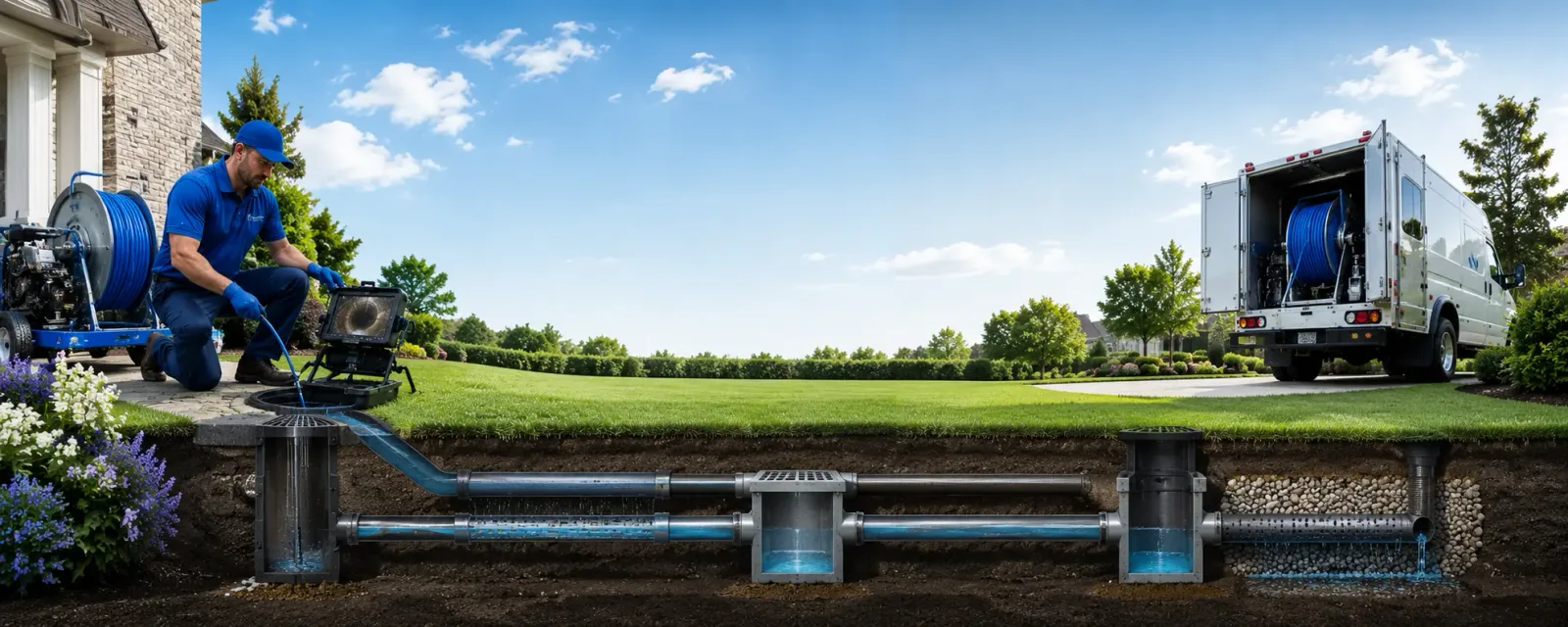 Outdoor drain cleaning information for Lansing, NC